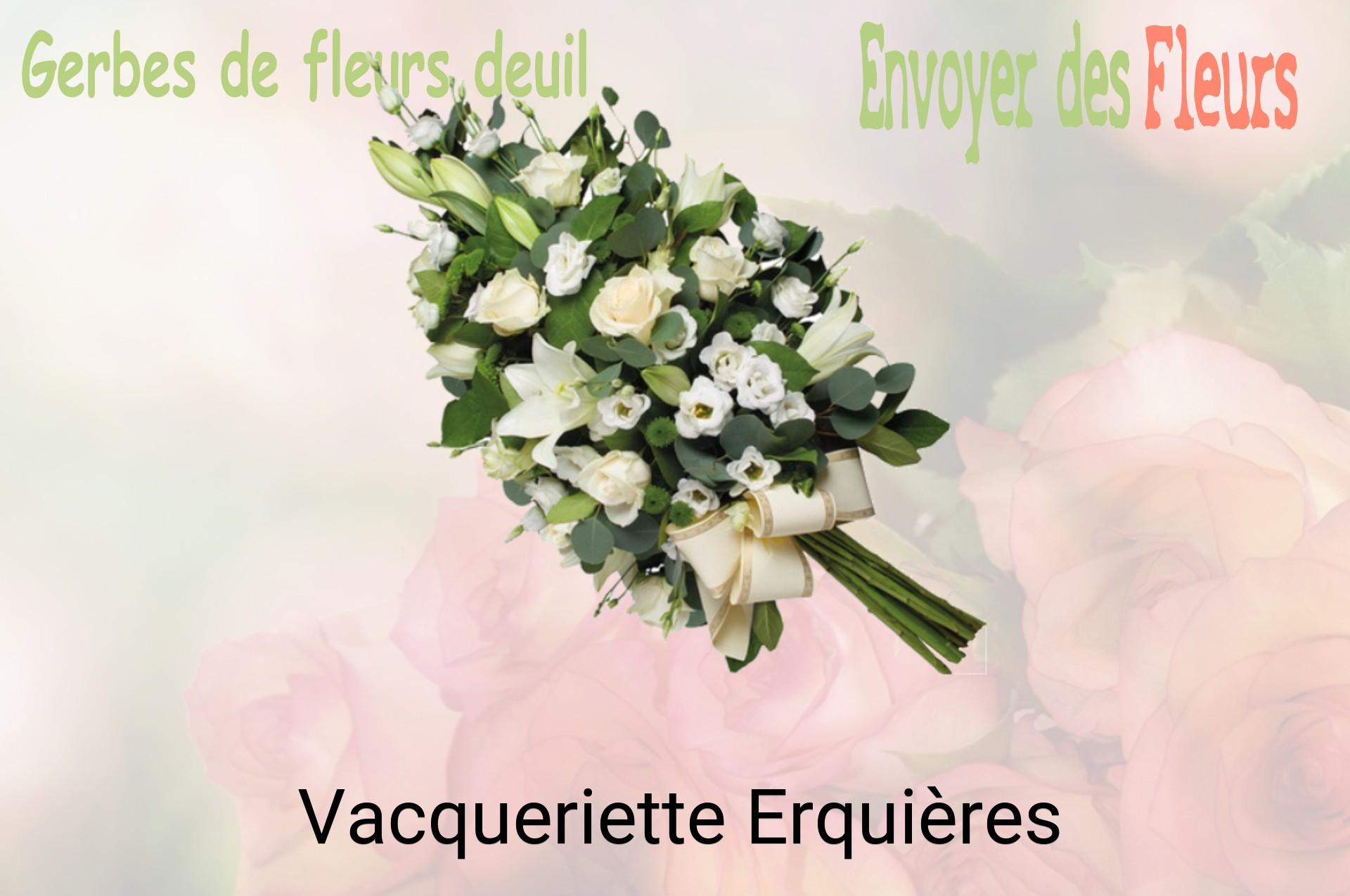 Gerbe de fleurs de deuil livrée à Vacqueriette-Erquières